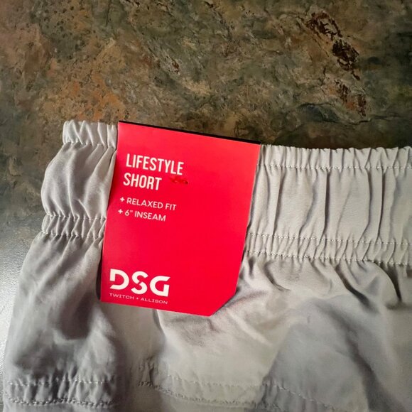 DSG Mens XL Gray Swim Trunks 100% Nylon With Polyester Lining Elastic Waistband - Picture 8 of 9